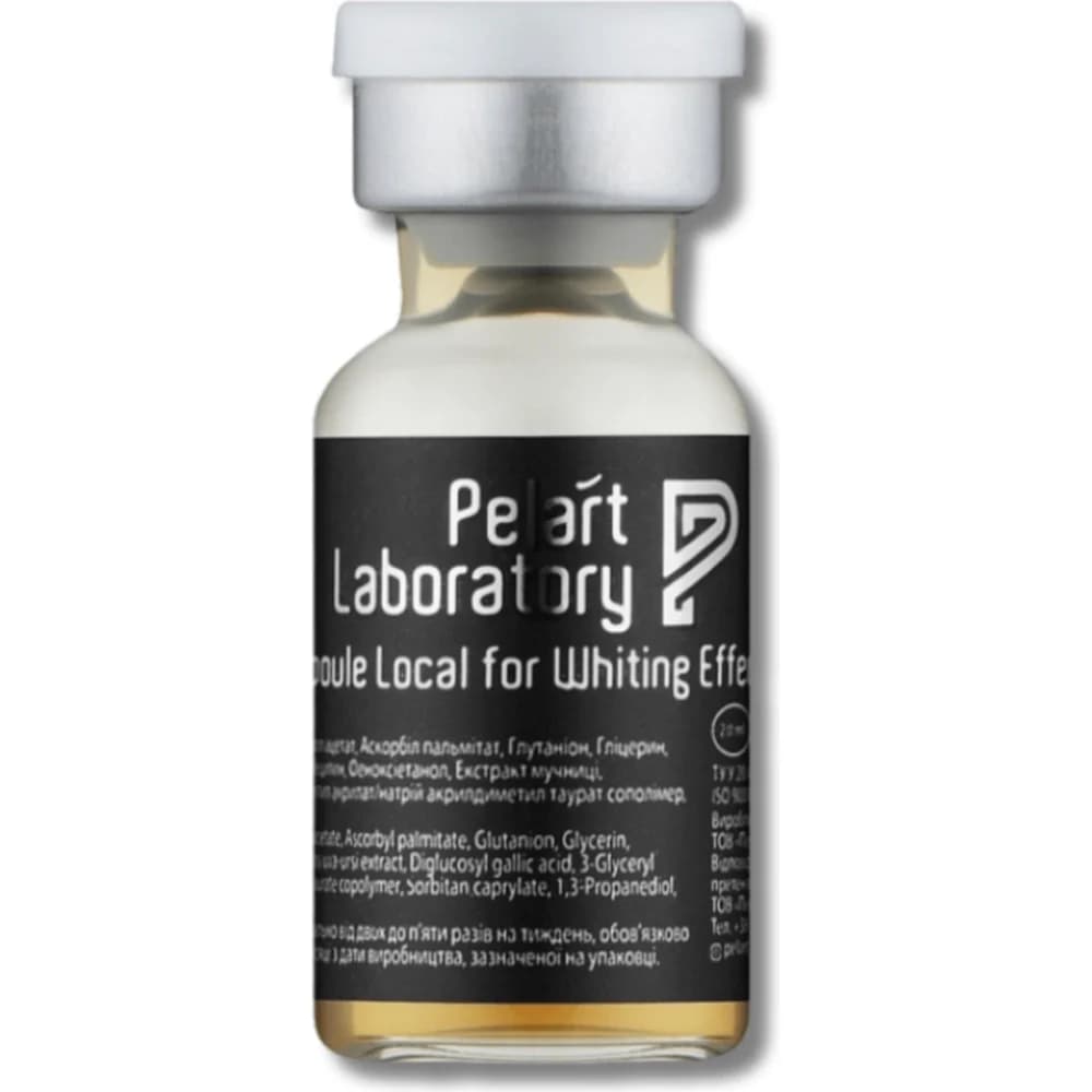 Ampoule for local application for whiting effect